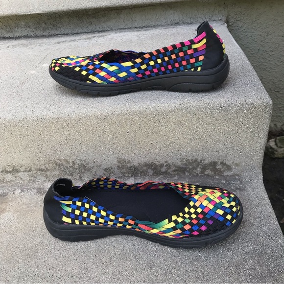 Rainbow Elastic Ballet Flats size 8.5 NWOT - Picture 5 of 8